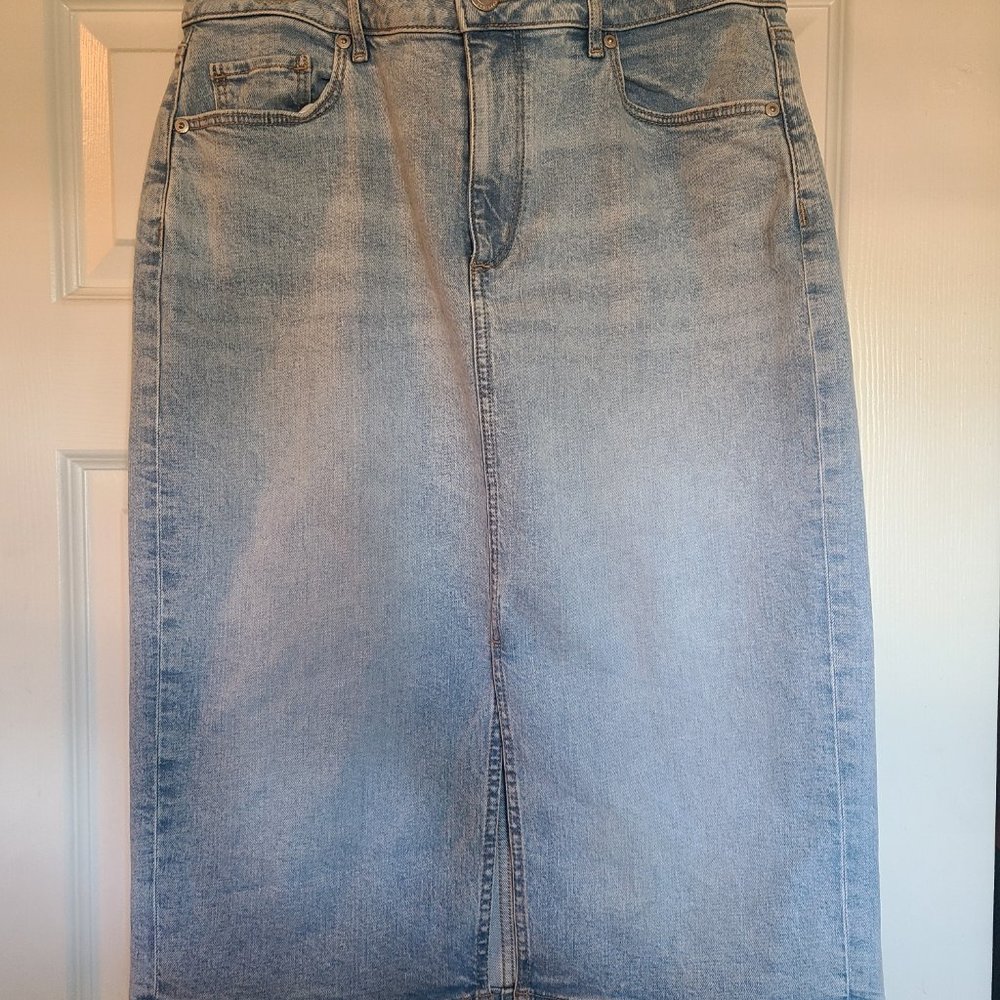 Denim Midi Skirt